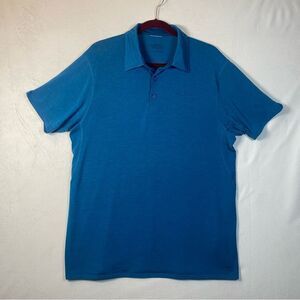 Patagonia Blue Cactusflats Short Sleeve Polo Shirt Size Large